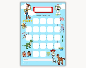 Printable Toy Story Reward Chart | Toy Story Sticker Chart | Kids Reward Chart | Kids Sticker Chart | INSTANT DOWNLOAD