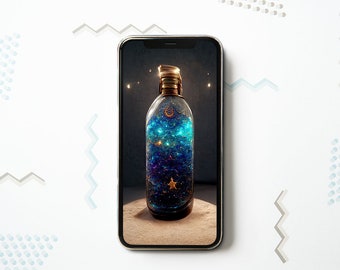 Magic In A Bottle iPhone Wallpaper | Magic Wallpaper | Digital Download | iPhone wallpaper Digital Phone Wallpaper