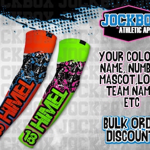 Custom Athletic Arm Sleeve Baseball Softball Basketball Volleyball Soccer Sports Team Coach Compression Cycling Track Football Darts Bowling