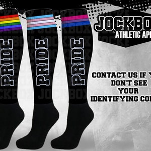 Custom Knee Highs Pride Month Socks Lgbt Lgbtq Identity Nonbinary Pansexual Transgender Lesbian Rainbow Queer Fluid Asexual Aromantic Ally