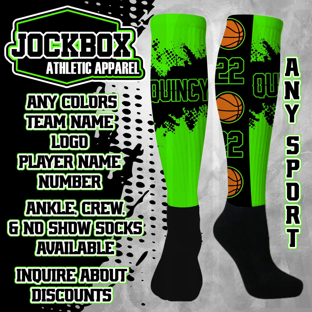 Custom Athletic Socks Knee High Baseball Soccer Softball Basketball