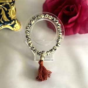Natural Tibetan Yak Bone Om Bracelet 8mm Prayer