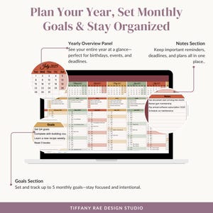 5 Year Calendar Google Sheets Template: Year at a Glance Planner ...