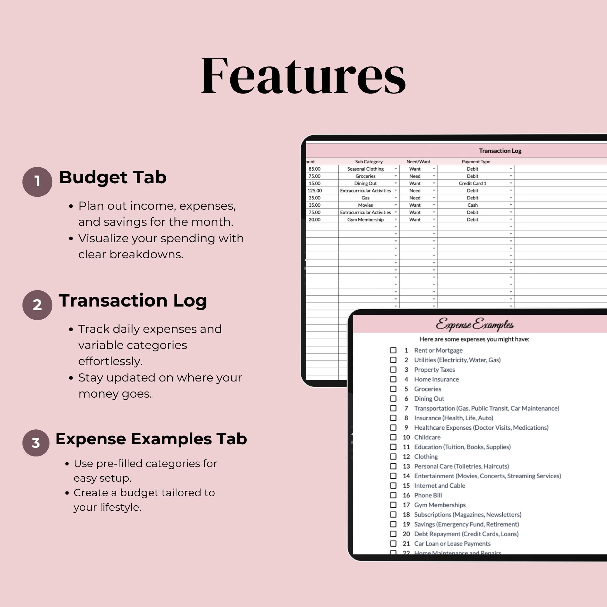 Simple Google Sheet Budget Tracker | Personal Finance Spreadsheet ...