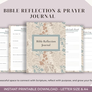 Personable Prayer Journal, Bible Reflection Journal, Faith Devotional Notebook, Prayerful Writing, Scripture Notes, Christian Gift