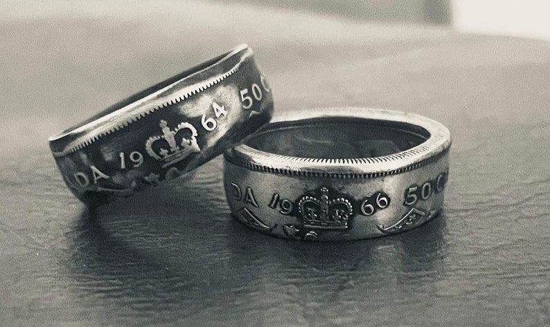 Canadian 50 Cent Coin Rings. - Etsy
