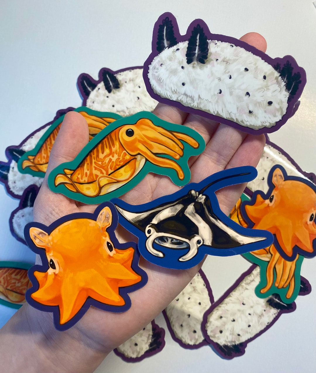 Sea Creature Stickers / Vinyl Sticker / Laptop Sticker / Ocean - Etsy