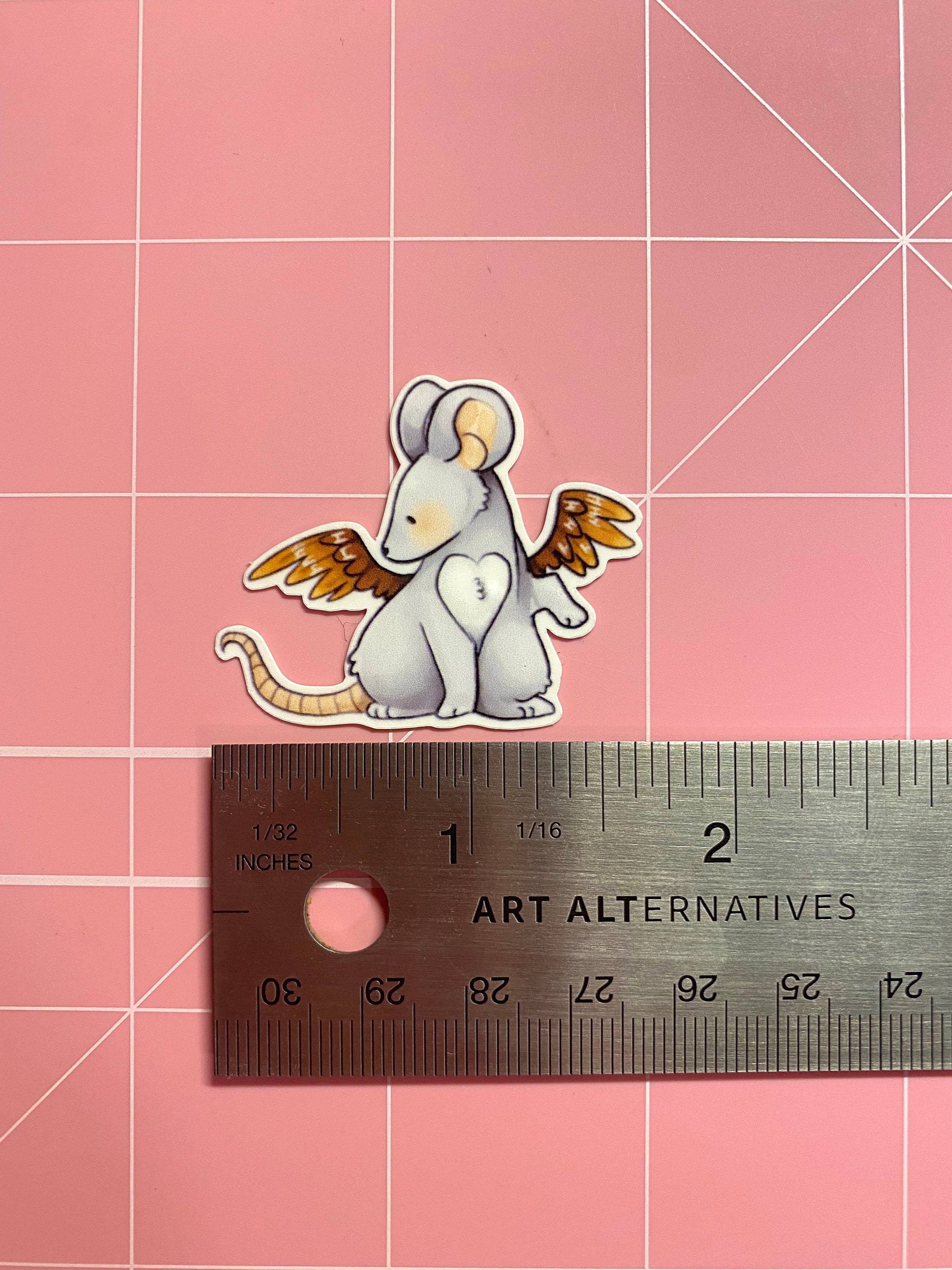 Mini Winged Rat Trio / Vinyl Sticker / Laptop Sticker / Mouse Sticker ...
