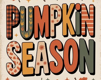 Póster vintage de la temporada de calabazas