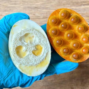 Jabón de lufa y cúrcuma: exfoliante corporal natural