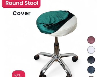 Housse Tabouret Sollbry Rond En Velours Extensible, Amovible Et Lavable Avec Base Elastique Protection Douce Contre La Poussiere Pour Repose Pieds Lot De 1 Blanc 85445704 Housse De Tabouret