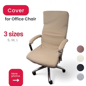 Office Chair Cover – Stretch Spandex Slipcover for Desk Chairs, Washable Swivel Chair Protector