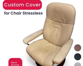 Custom Chair Cover – Stressless Armchairs Cover, Stretch Spandex Slipcover for Desk, Office, Recliner Protector