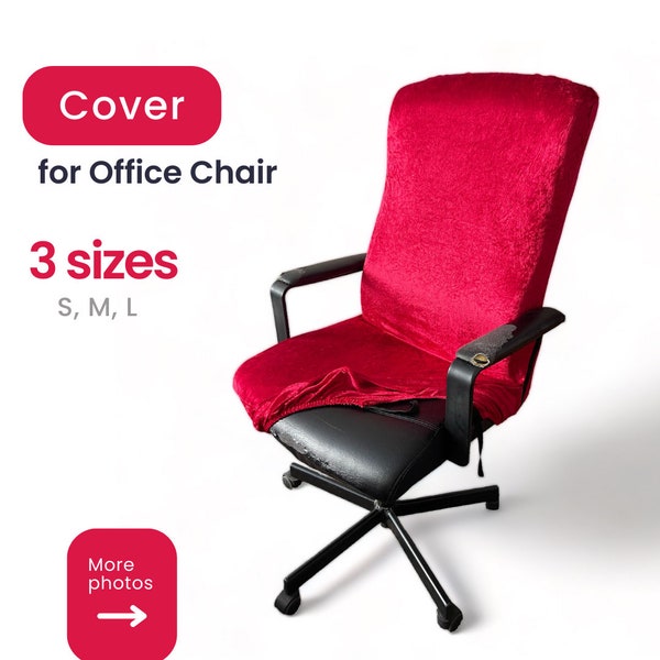 Office Chair Washable Cover Computer Desk Chair Stretch Slipcover Chair Elastic Cover for Rotating Gaming Chair Spandex Protector