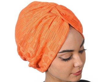 Turbans for Women, Adult turban, Flower Turban, No Slip Headwrap, Chemo Cap, self pattern headbands, Premade Head Wrap, Gift 4 Girlfriend