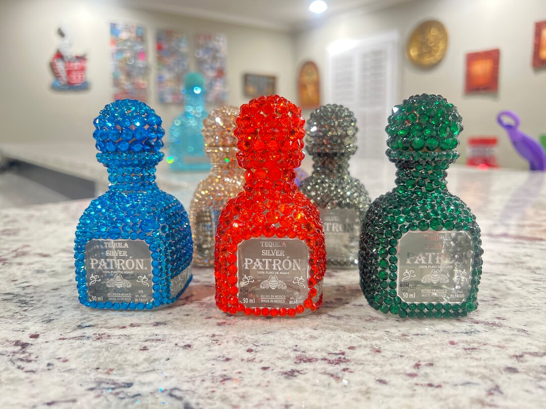 Patron Rhinestone Mini Decanter Set of 6, Birthday Gift,custom Patron