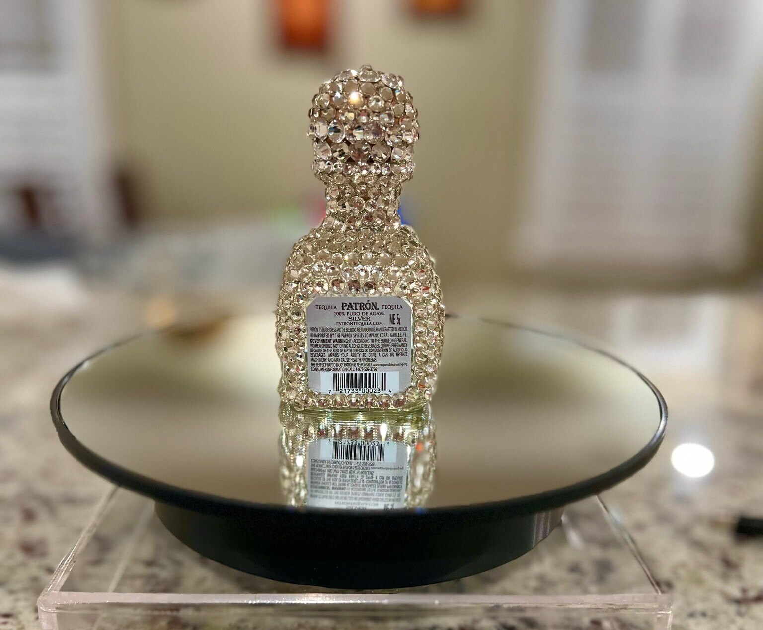 Patron Rhinestone Mini Decanter Set of 6,birthday Gift,custom Patron