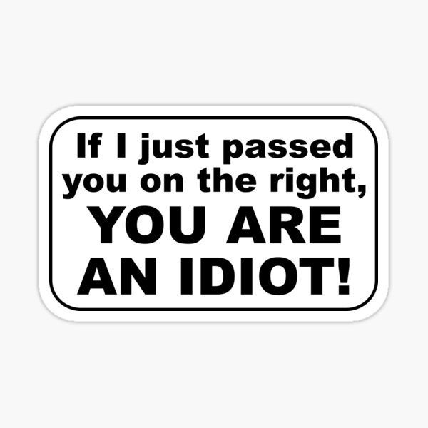 You Are An Idiot : ) Sticker for Sale by bugmachine