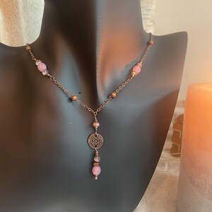 Blush Ember Necklace & Earrings Set