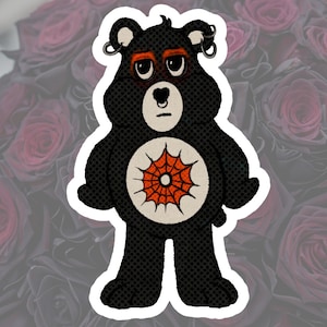 Goth Care Bear Sticker
