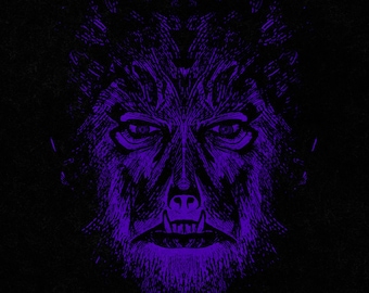 IMPRESSION - l'art Wolfman, monstre d'Hollywood, film d'horreur