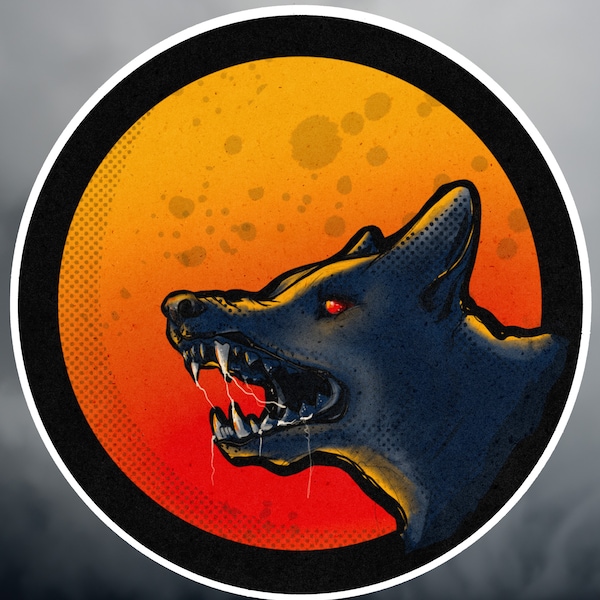 Werewolf Sticker- full moon, lycanthropy bites