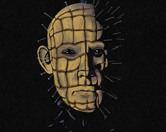 PRINT- Pinhead, Hellraiser, Horror Movie Art