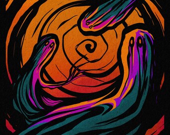 MINI-TRYCK - Twilight Zone - Spöken, Halloween, Spöklik konst