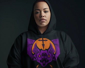 Vampire Bat Hoodie, Dracula, Horror Art