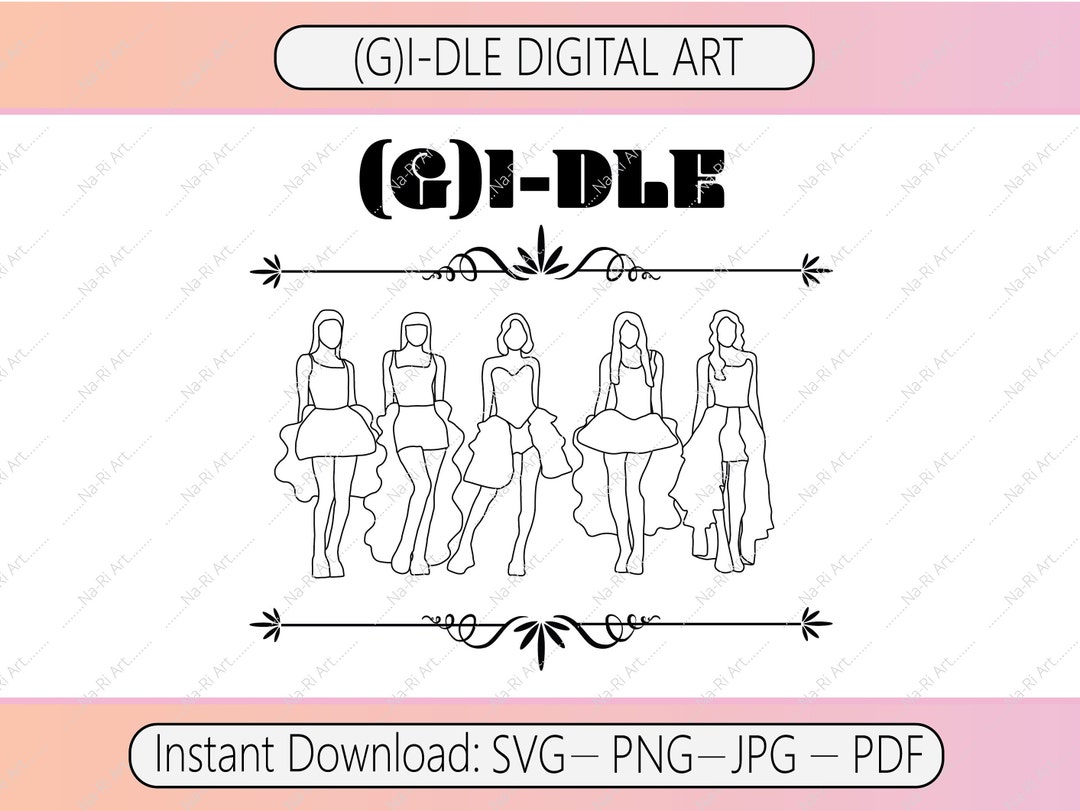 Nxde gi-dle SVG, PNG, JPG, Pdf Nxde Silhouette Sticker, Logo Decal ...