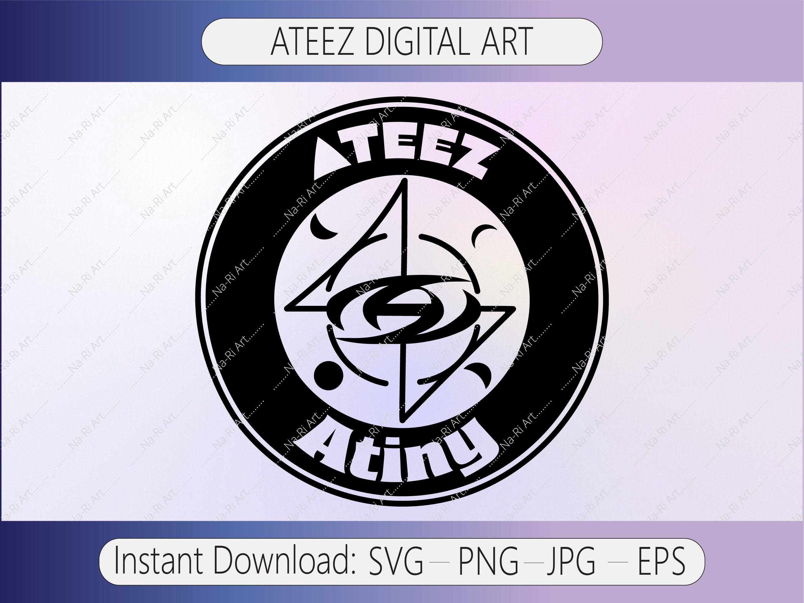 Ateez Atiny SVG, PNG, JPG, Pdf Halazia Sticker Logo Decal Vector Files