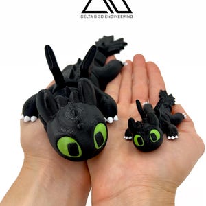 Toothless & Light Fury - 3D Printed - Fidget - How to Train Your Dragon ...