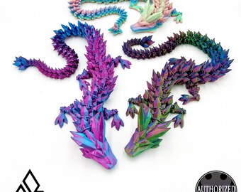 Articulated Crystal Dragon - 3D Printed