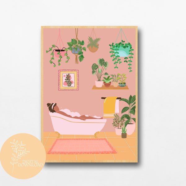 Floral Bathroom Art Etsy