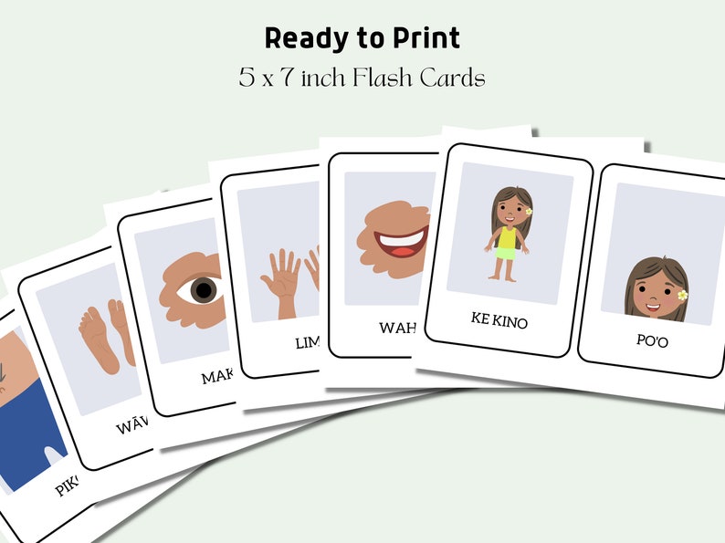 Hawaiian Educational Printable Flash Cards Hawaiian Alphabet, Numbers