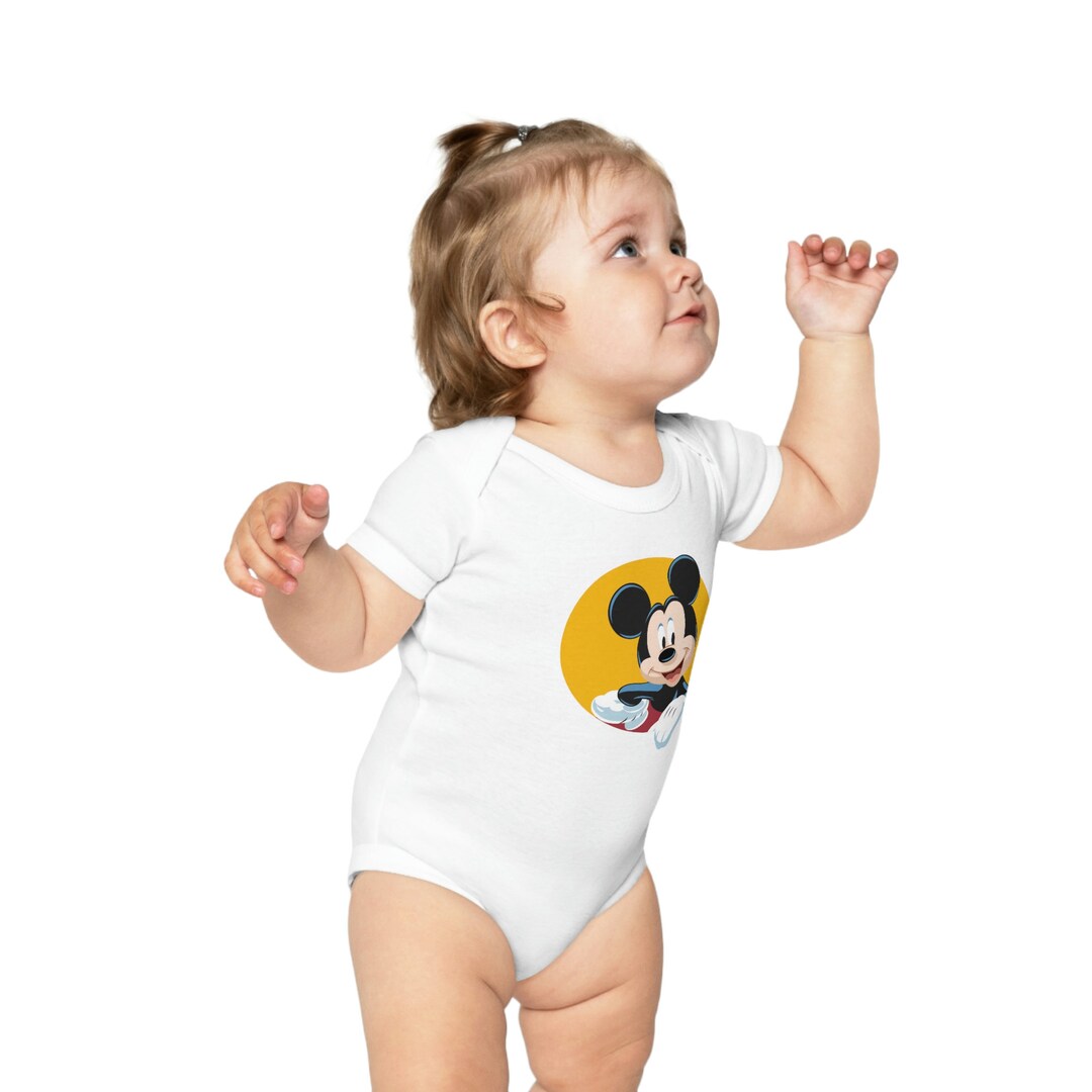 Mickey Mouse Baby Onesie Good Fit Stylish Simple Disneyland Etsy