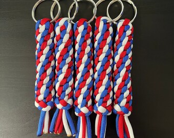 US American Flag Keychain, Patriotic USA Flag Keyring, American Flag ...