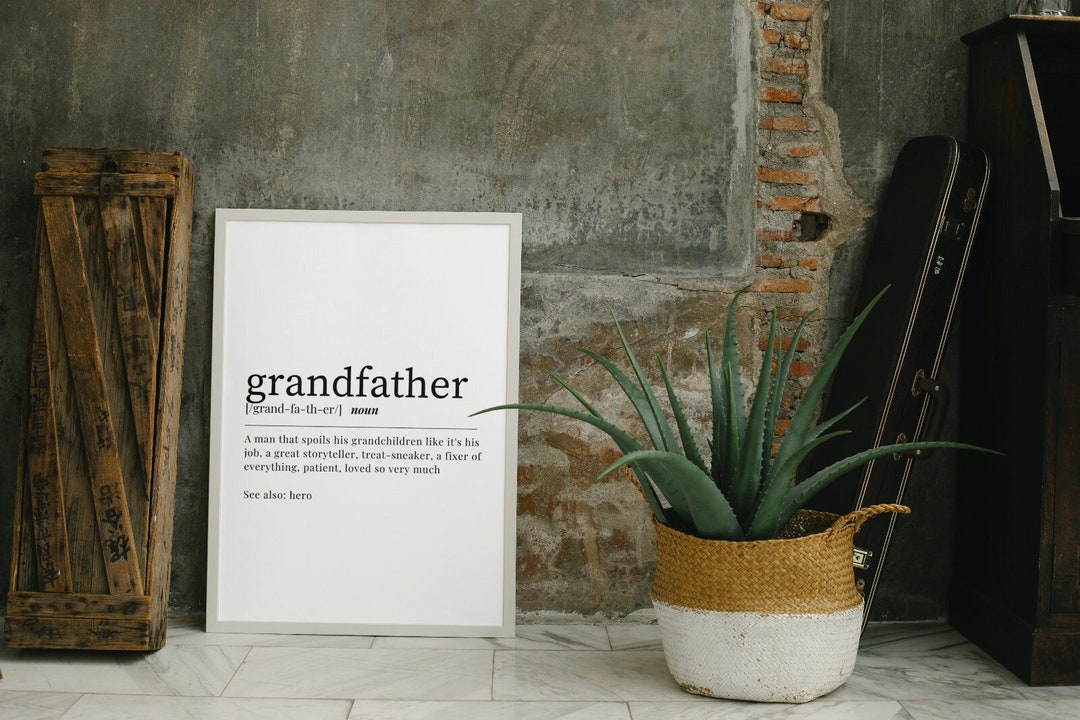 Grandfather Definition Digital Download Print Gifts for Etsy