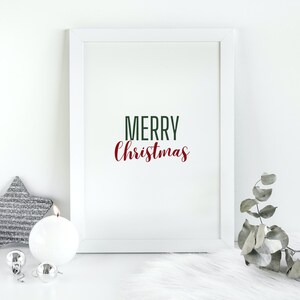 Merry Christmas Download, Christmas Gallery Wall, Xmas Printable, Christmas Wall Printable, Wall Digital Art, Printable Art, Holidays