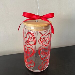 Candy hearts glass