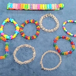 Rainbow Kandi Set,Kandi Bracelets,Transparent Bracelets,Plur,Vibes,Festival,Kidcore,Fairykei,Y2K,Rave,Kawaii,Rainbow Kandi,Faucet Kandi,