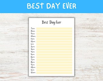 Best Day Ever Arbeitsblatt, Emotionales Lernen Arbeitsblatt, Angst Arbeitsblatt für Kinder und Jugendliche, Therapie Beratung, Sozial Emotionales Lernen