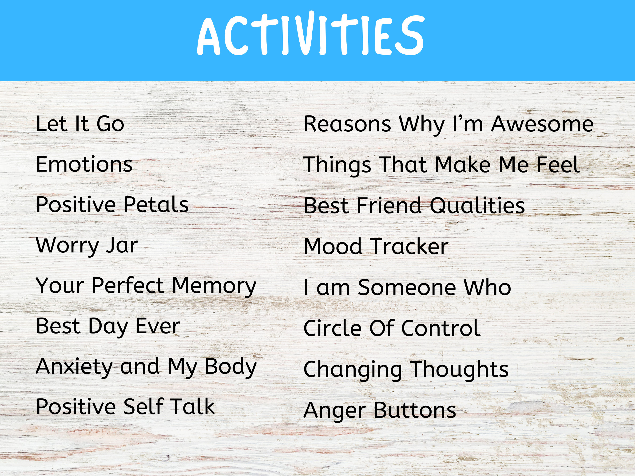 Kids Mental Health Printable Bundle, Anxiety Worksheets for Kids and ...