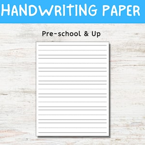 Practice Writing Paper, Penmanship Paper, Blank handwriting worksheet, Writing Practice Sheet, Lined Paper for Handwriting Practice