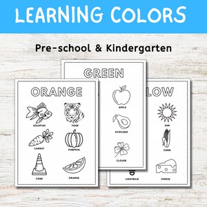 Learning Colors, Preschool Pre-K and Kindergarten Printables, Activity Worksheets, Coloring pages, Preschool Printable, Homeschool activity