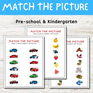 3 Year old worksheets, Preschool Worksheets, matching shapes, Printable Toddler Worksheets, Homeschool worksheet, Kindergarten workbook
