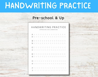 Handwriting practice sheets, Handwriting for kids and adults, kids worksheet printable, homeschool printable. homeschool letter tracing