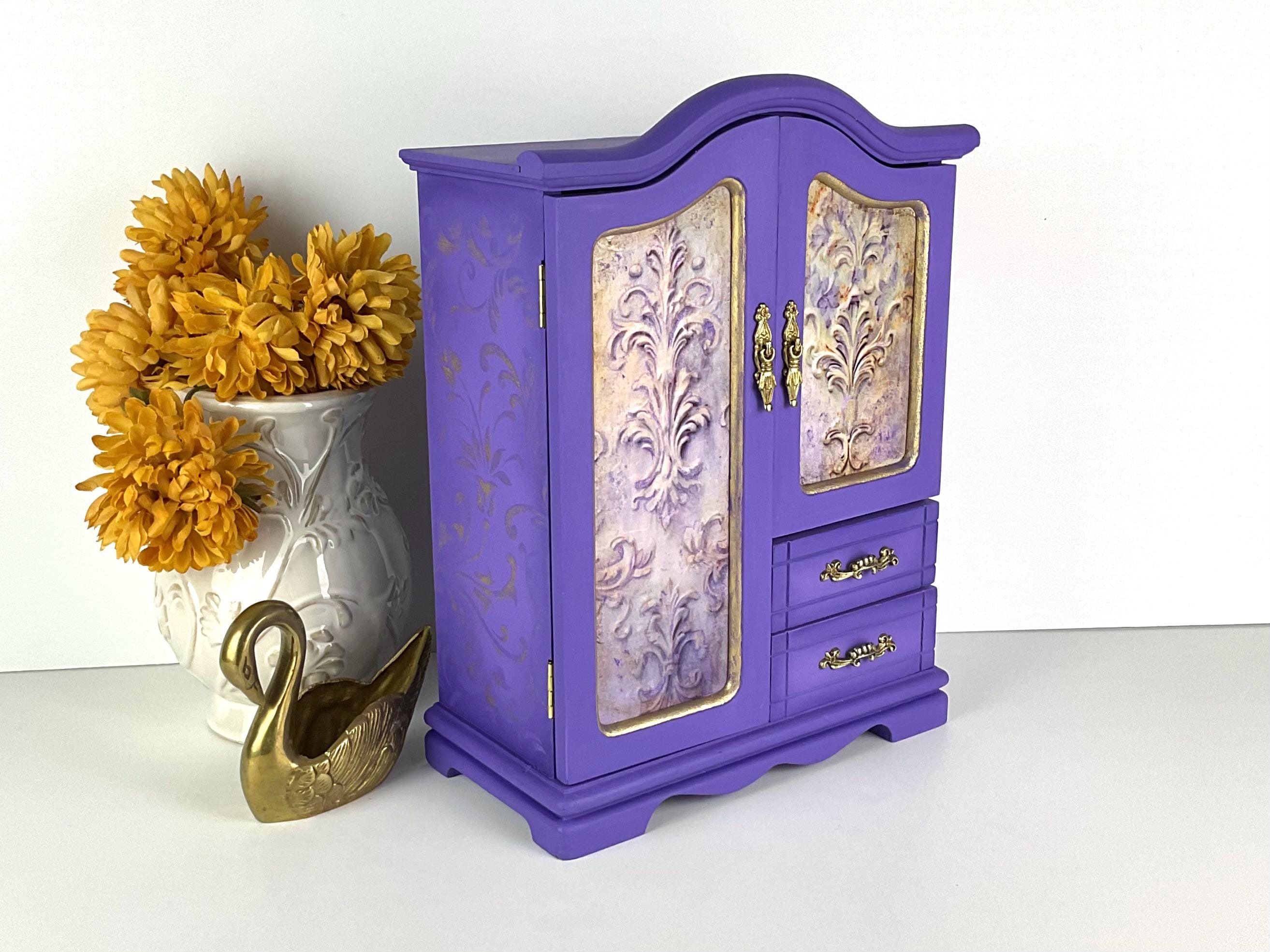Hand-painted Purple Goth Angel Jewelry Box: Musical Armoire - Etsy