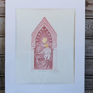 Sancte Joseph (St. Joseph, husband of Mary, foster-father of Jesus, devotional artwork, original handmade artwork)