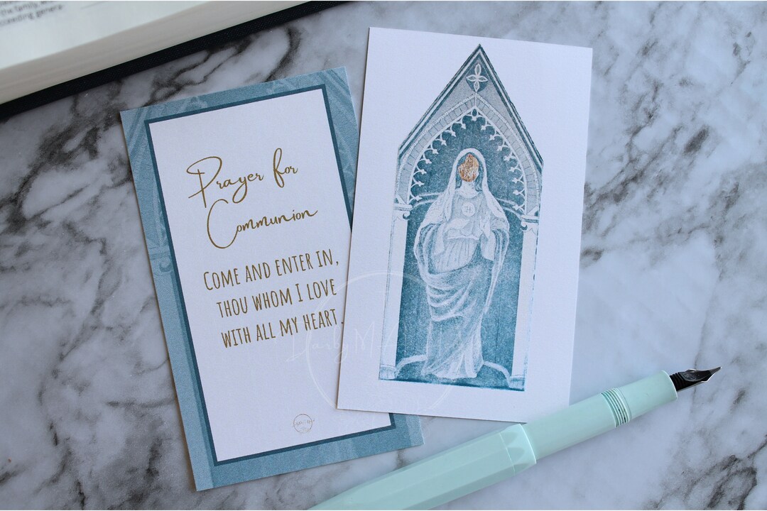 Our Lady of the Eucharist Greeting Card and Holy Card - Etsy